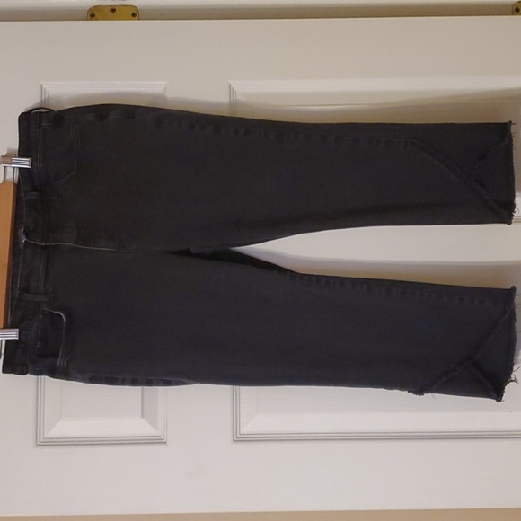 NYDJ Jeans Women's Size 14 Charcoal Black Denim Pants Capri Length Lifextuck - Picture 1 of 9